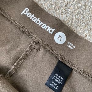 Betabrand XL Taupe Wide/Flare Leg Pants